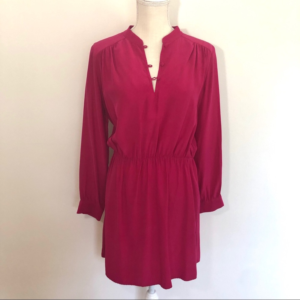 Amanda Uprichard . Long Sleeve Silk Dress